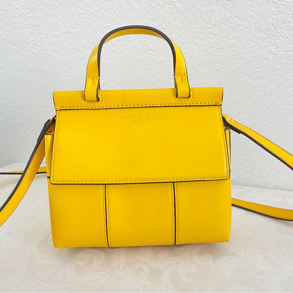 Tory Burch yellow mini 2 way bag